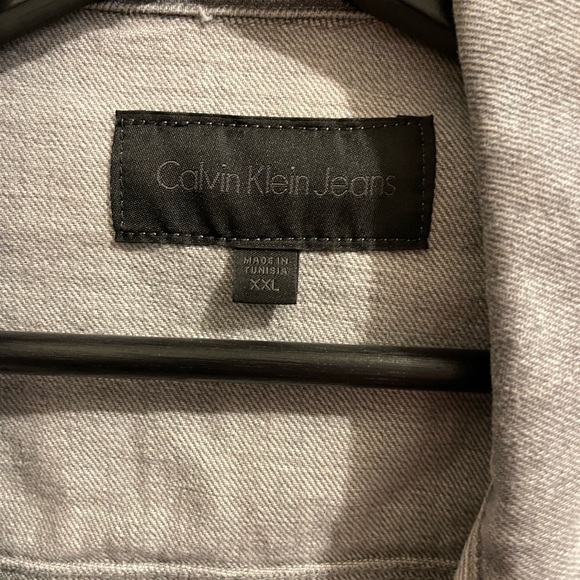 Calvin Klein Grey Denim Jacket XXL XL - Picture 3 of 3